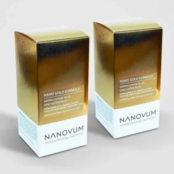 Golden custom lotion packaging with a sleek design.